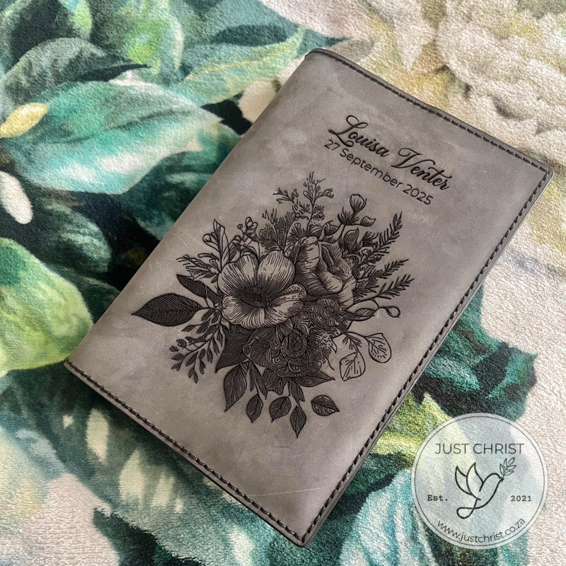 Handmade Personalized Leather Bible Slip-on Cover