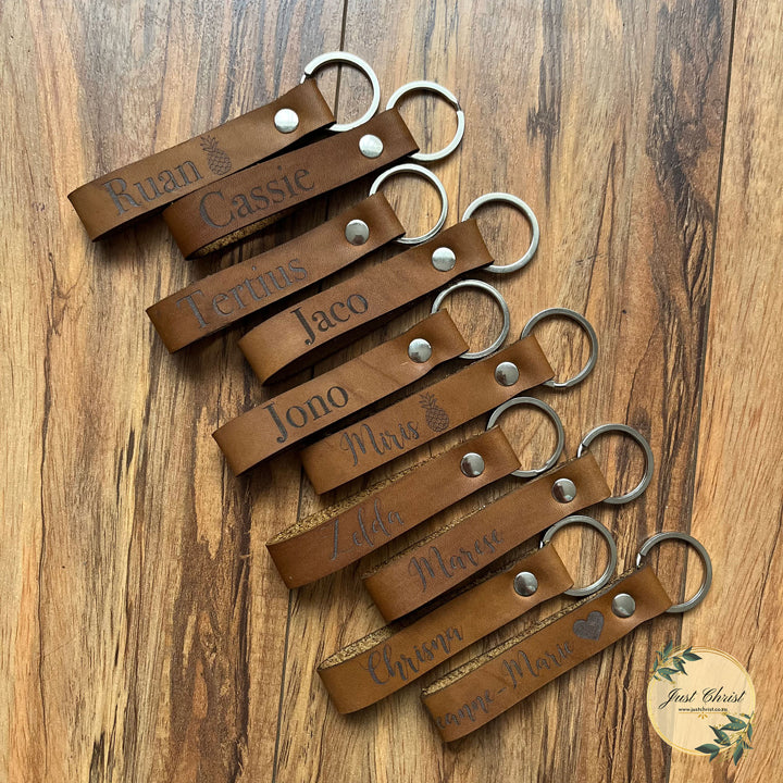 The Real Leather Keyring: Personalized and Practical – Just Christ