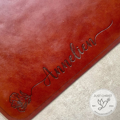 Full Grain Leather Desk-Pad & Coaster Set: Add Style and Functionality to Your Office