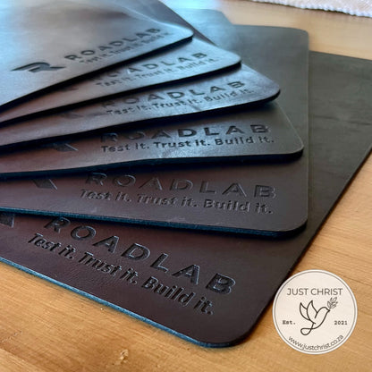 Full-Grain Leather Placemat and Coasters Set