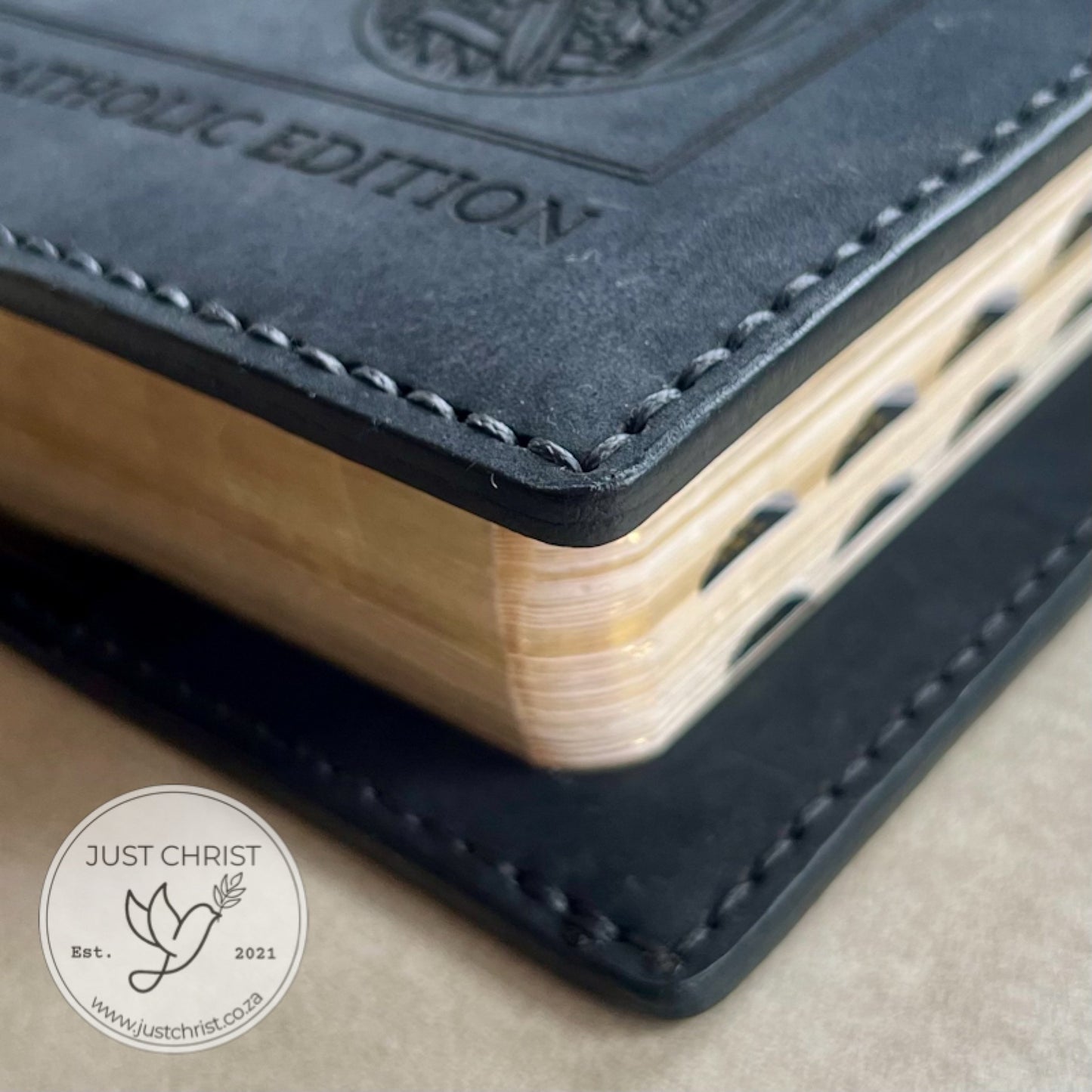 Handmade Personalized Leather Bible Slip-on Cover