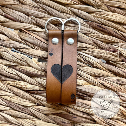 Aces of Hearts Leather Keyring Set – Limited Valentine’s Edition