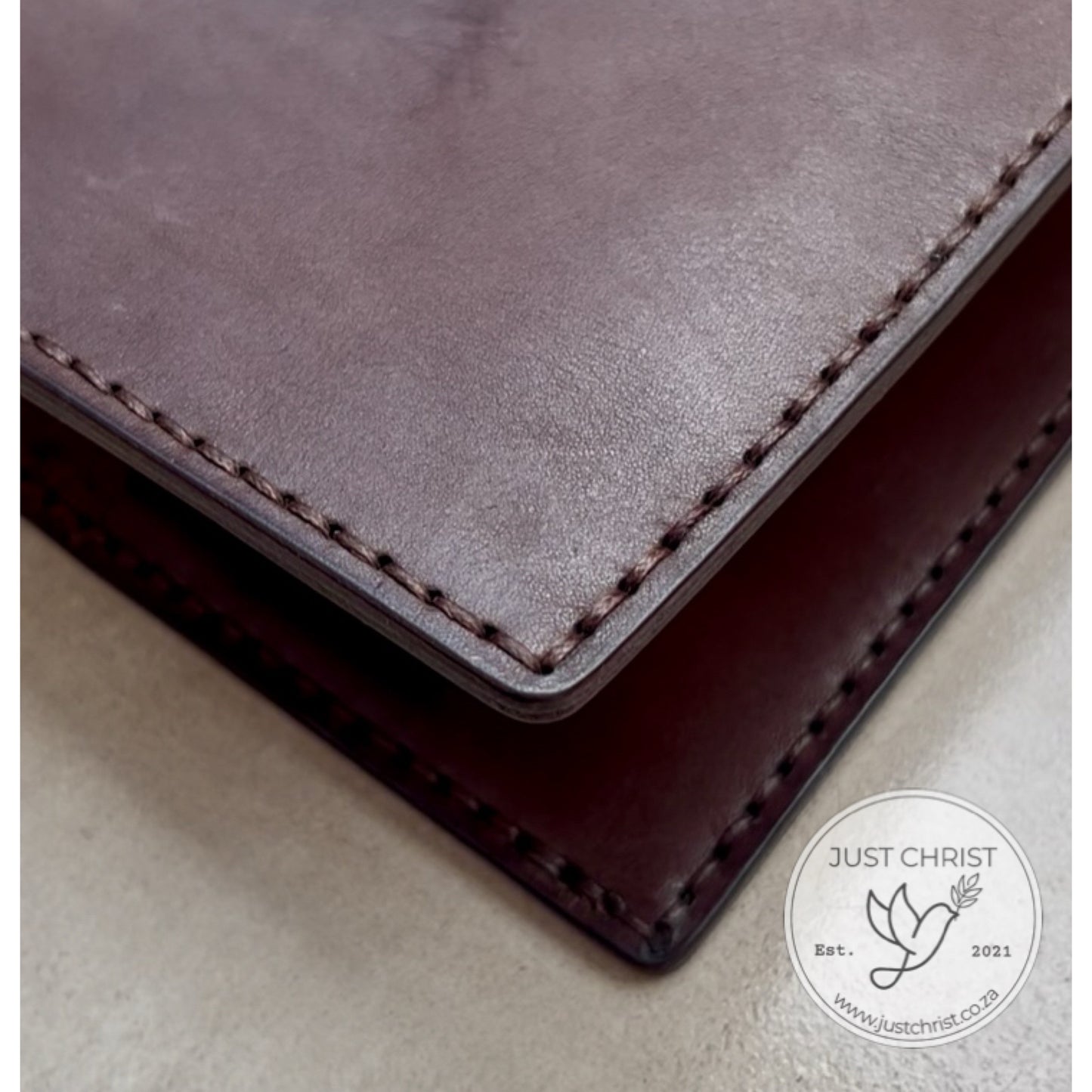 Handmade Personalized Leather Bible Slip-on Cover