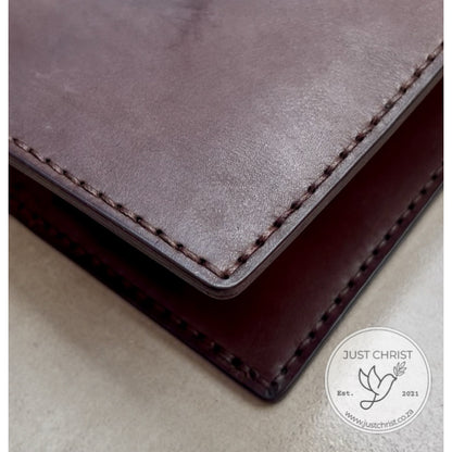 Handmade Personalized Leather Bible Slip-on Cover