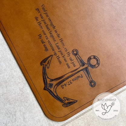 Full Grain Leather Desk-Pad & Coaster Set: Add Style and Functionality to Your Office